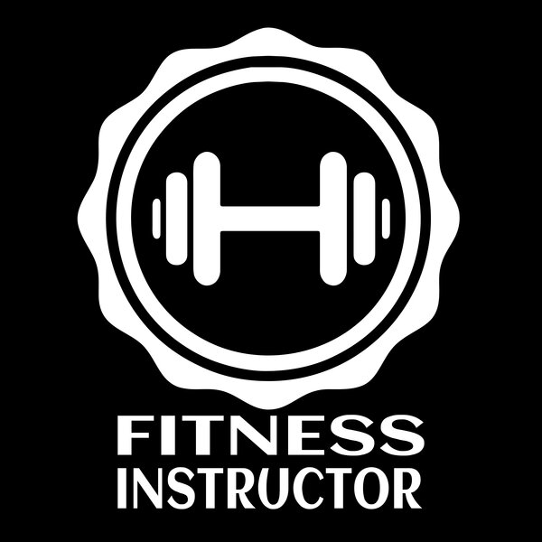 Logo - Dumbell Inside Ring with Pattern outline and text (Fitness Ins) underneath Thumbnail