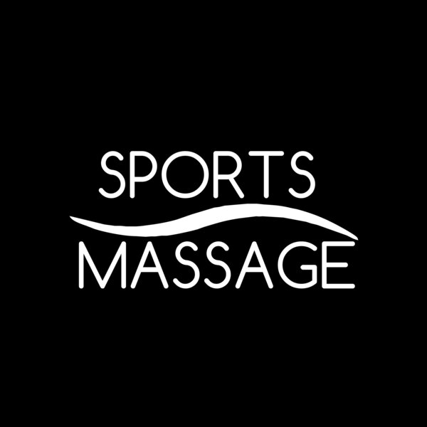 Sports Massage Logo - Text with wavy live in between Thumbnail