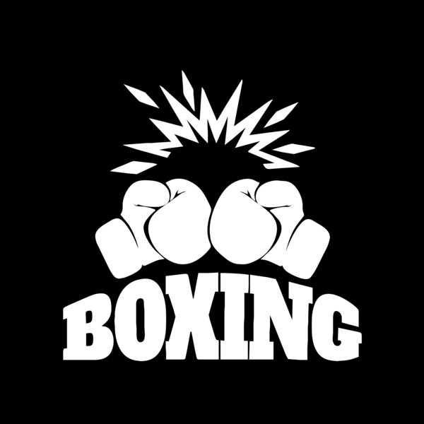 Boxing Logo - Gloves with pattern above and text underneath Thumbnail