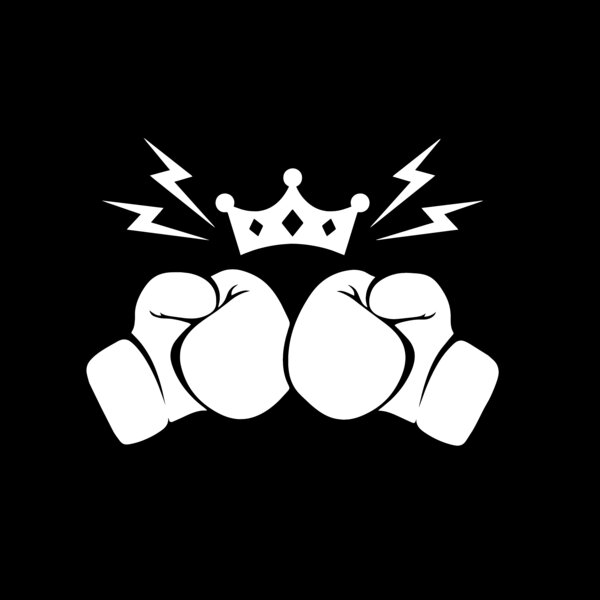 Boxing gloves with crown and lightning above Thumbnail