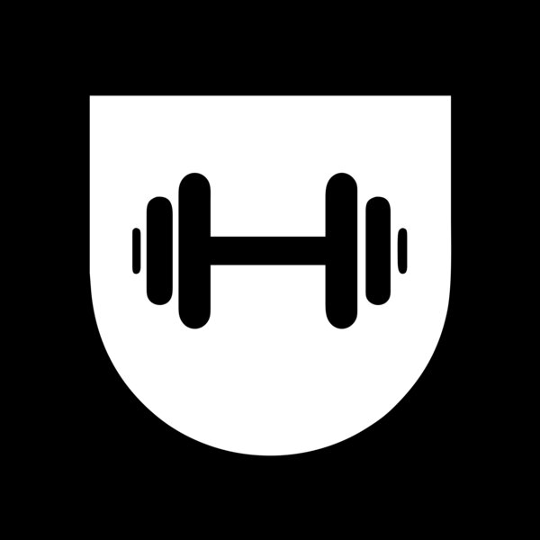 Dumbell in Semi Rounded Square Thumbnail