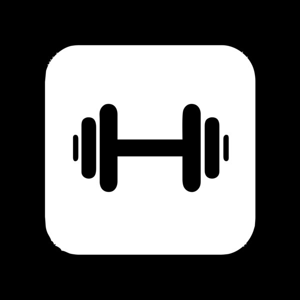Dumbell in Rounded Square Thumbnail