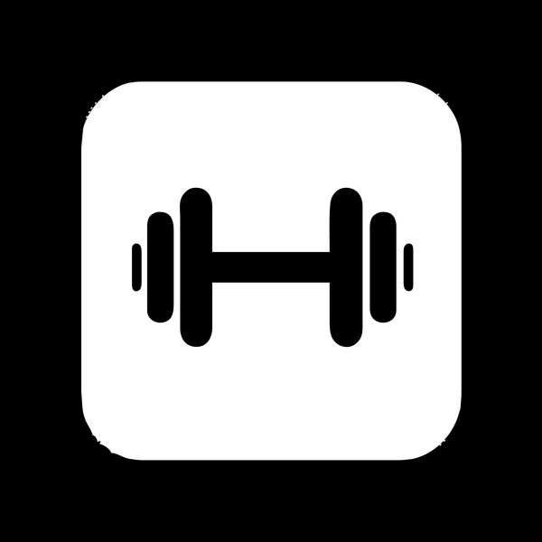Dumbell in Rounded Square Thumbnail
