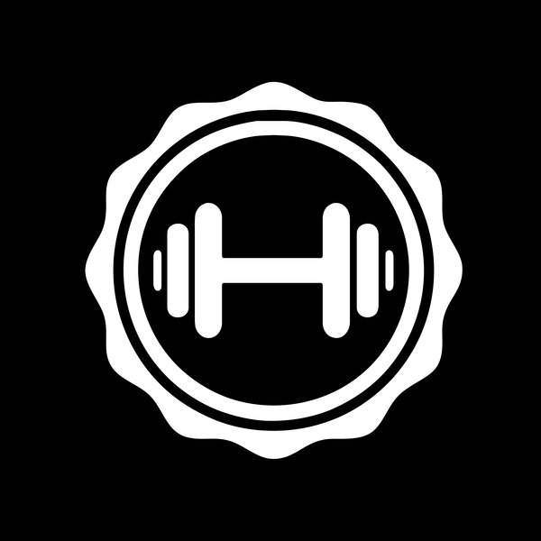 Logo - Dumbell inside Ring with Pattern Outline Thumbnail