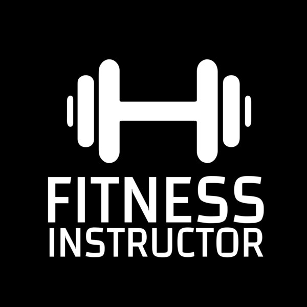 Logo - Dumbell with Fitness Instructor Text Underneath Thumbnail